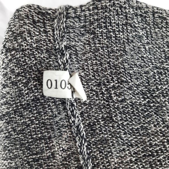 DeSantis Collection silk pullover sweater heather black long sleeve mock neck L - Picture 9 of 11